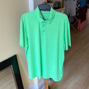 Performance polo in bright green large